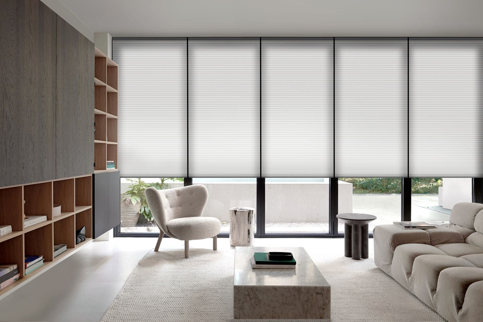 Dominion Oyster cellular shade fabric